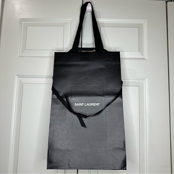 YSL Saint Laurent Black Paper Bag - Picture 4 of 7